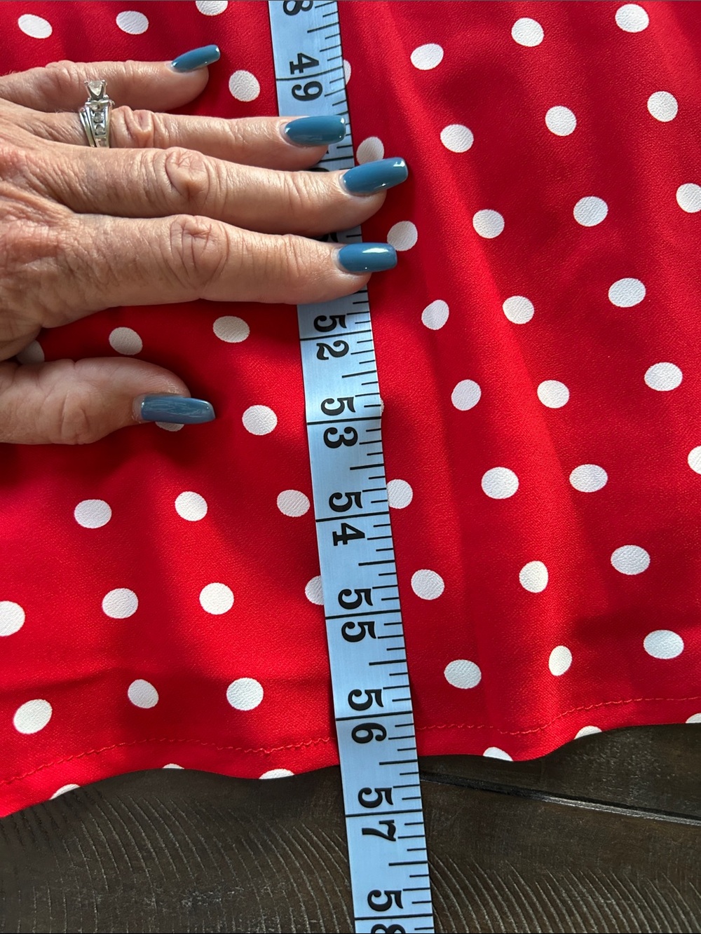 Princess Polly Red Dress with White Polka Dots - Picture 9 of 10